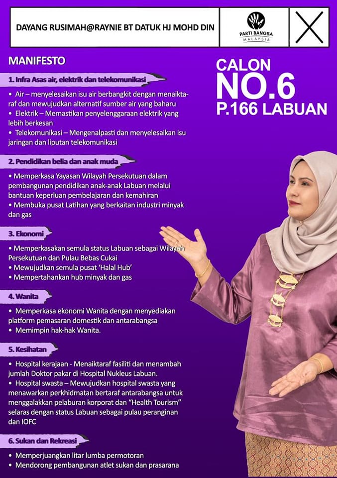 Manifesto Parti Bangsa Malaysia Labuan PRU15