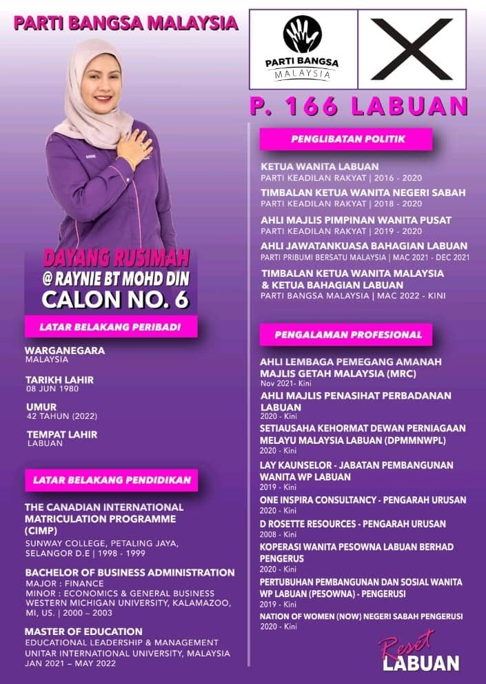 Manifesto Parti Bangsa Malaysia Labuan PRU15