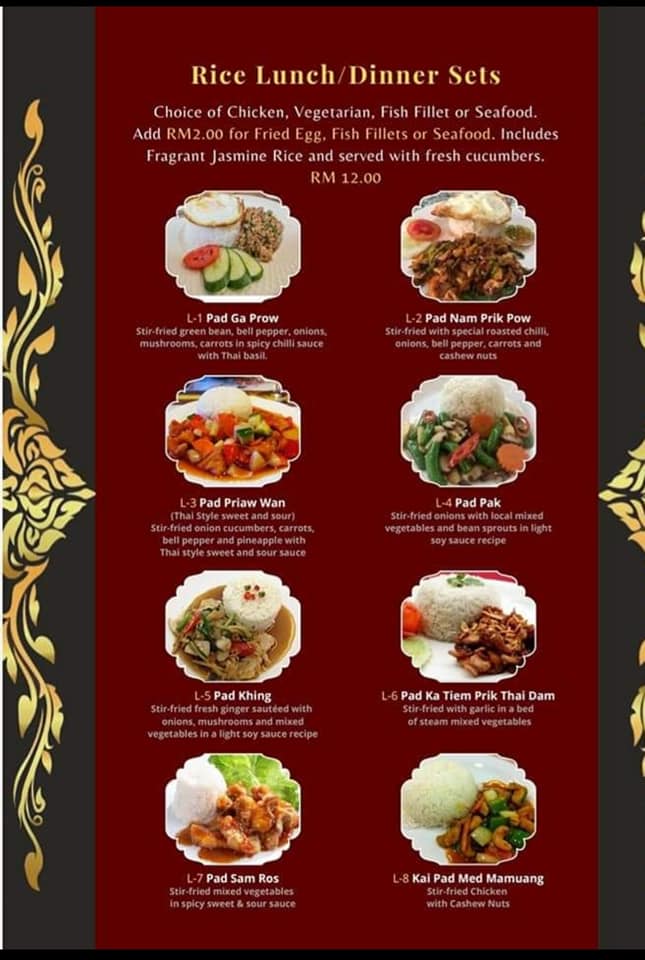 Sabai SAbai Thai Resto Bar rice lunch dinner set